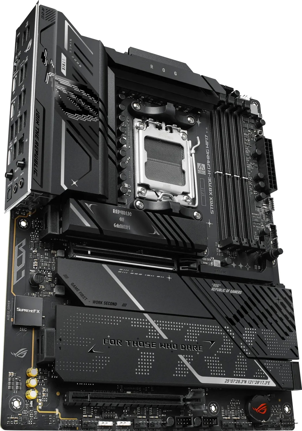 Материнская плата ASUS ROG STRIX X870E-H GAMING WIFI7, AM5, AMD X870E, 4xDDR5, 4xSATA, 4xM.2, 1xPCIe 5.0 x16, 1xPCIe 4.0 x4, 1xHDMI, 2xUSB-C 40Gbps (USB4), 1xUSB-C 10Gbps, 3xUSB-A 10Gbps, 6xUSB-A 5Gbps, 2xUSB-A 2.0, 2x3.5 мм, 7.1, ATX, фото5