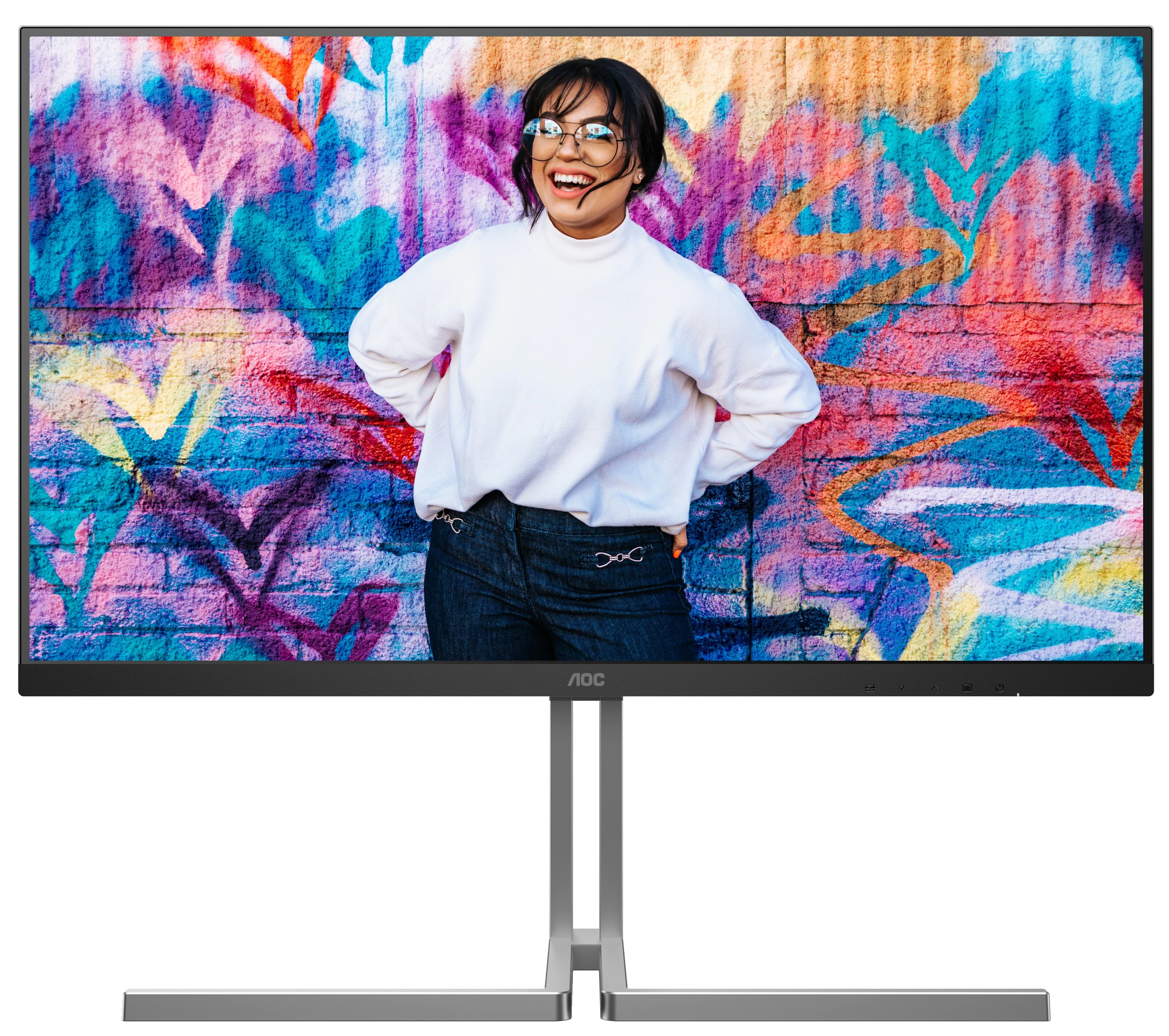 Монитор 31.5' AOC U32U3CV IPS 3840x2160, 60 Гц, 4 мс, 16:9, 400 кд/м², 2xHDMI 2.0, DP 1.4, USB-C, 3.5 Jack, USB Hub (4x USB 3.2), динамики (2x3 Вт), HDR10, Adaptive-Sync, черный