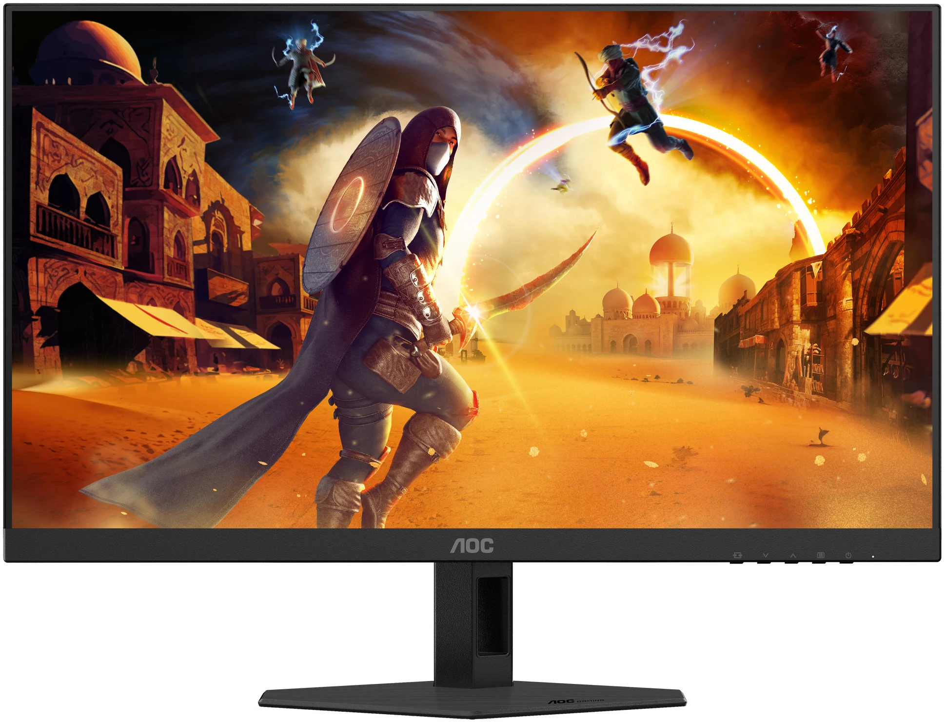 Монитор 27' AOC 27G4HRE Fast IPS 1920x1080, 200 Гц, 0.5 мс, 16:9, 300 кд/м², 2xHDMI 2.0, DP 1.4, 3.5 Jack, динамики (2x2 Вт), HDR10, черный