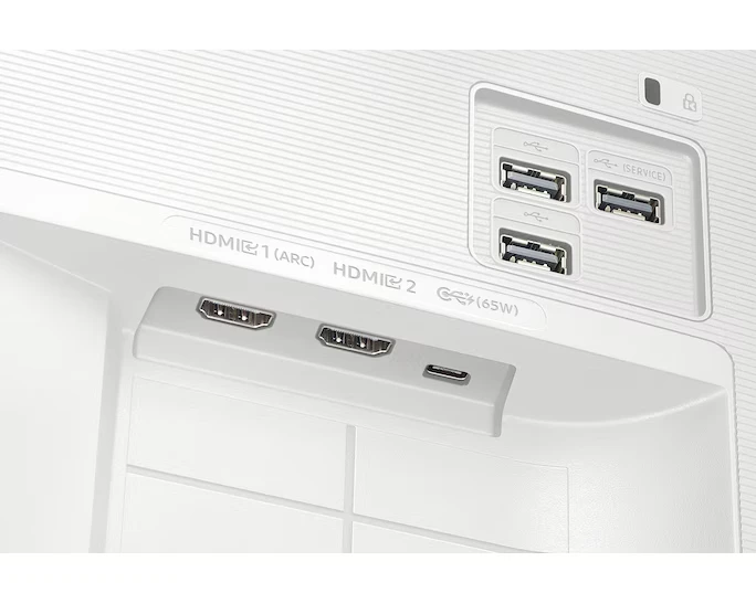 Монитор 32' Samsung Smart Monitor M7 S32FM703UI VA 3840x2160, 60 Гц, 4 мс, 16:9, 300 кд/м², 2xHDMI 2.0, USB-C (65 Вт PD), USB Hub (3x USB-A), динамики (2x10 Вт), HDR10+, Tizen OS, Wi-Fi 5, Bluetooth 5.2, пульт ДУ, белый, фото10