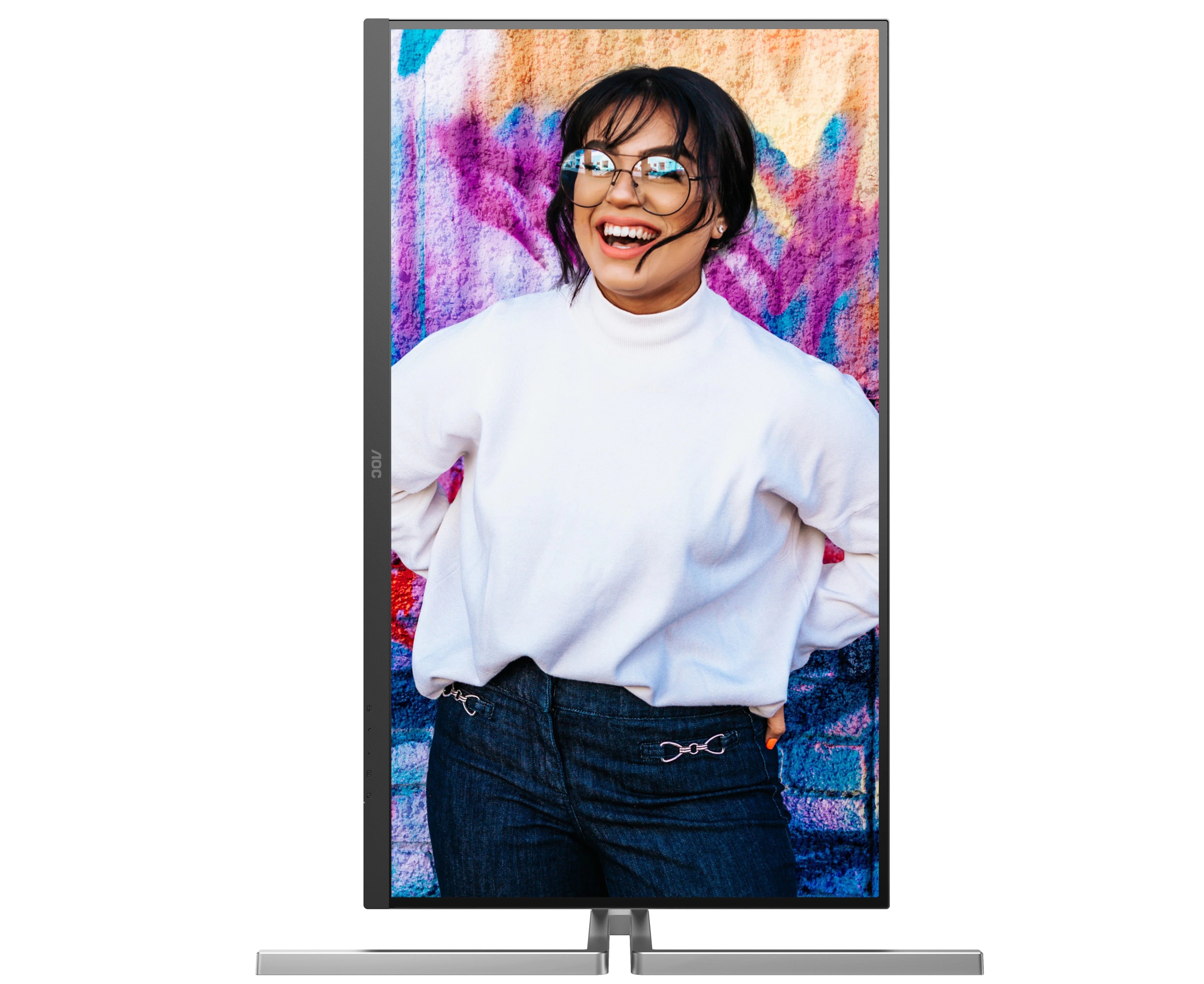 Монитор 31.5' AOC U32U3CV IPS 3840x2160, 60 Гц, 4 мс, 16:9, 400 кд/м², 2xHDMI 2.0, DP 1.4, USB-C, 3.5 Jack, USB Hub (4x USB 3.2), динамики (2x3 Вт), HDR10, Adaptive-Sync, черный, фото6