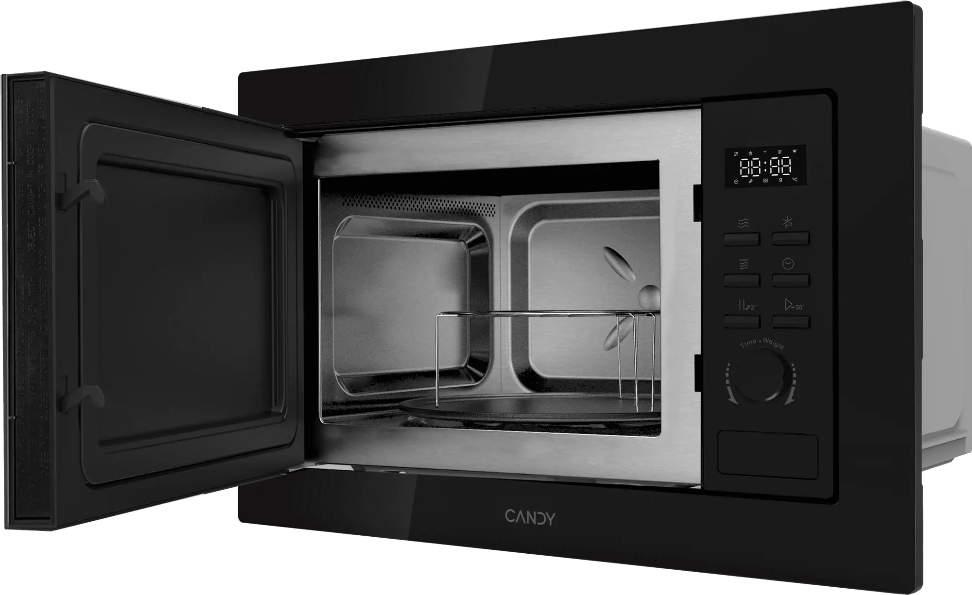 Встраиваемая микроволновая печь Candy CMXBDG207B черный, 20 л, 700 Вт, переключатели - кнопки, поворотный механизм, фото4