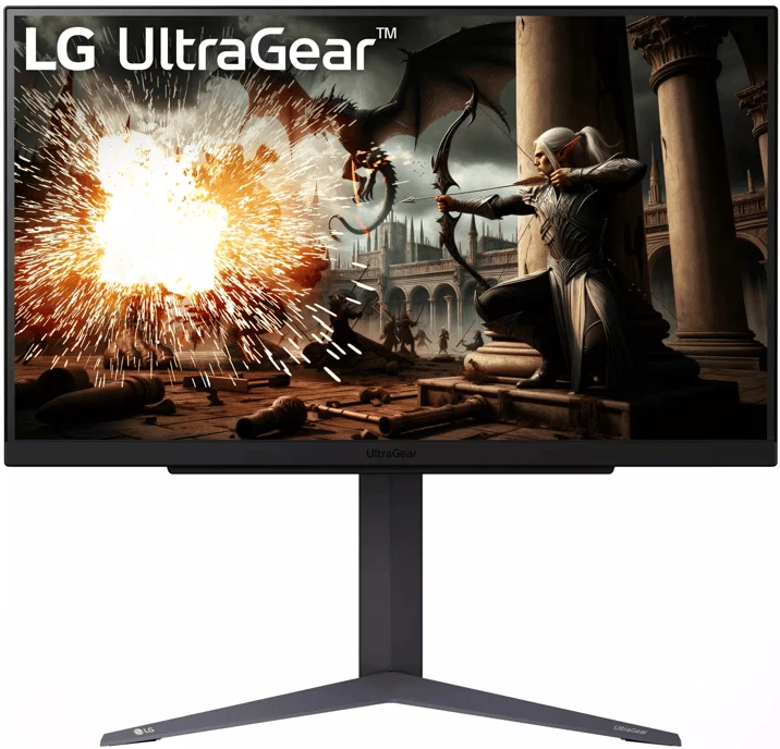 Монитор 27' LG UltraGear 27GS75Q-B IPS 2560x1440, 180 Гц, 1 мс, 16:9, 300 кд/м², DP, HDMI, 3.5 Jack, HDR10, FreeSync Premium Pro, G-Sync Compatible, черный