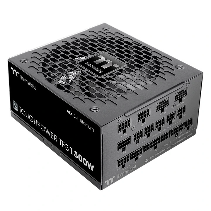Блок питания Thermaltake Toughpower TF3 1300W, 1300Вт, 80+ Titanium, 140мм, модульный, черный, вид 2