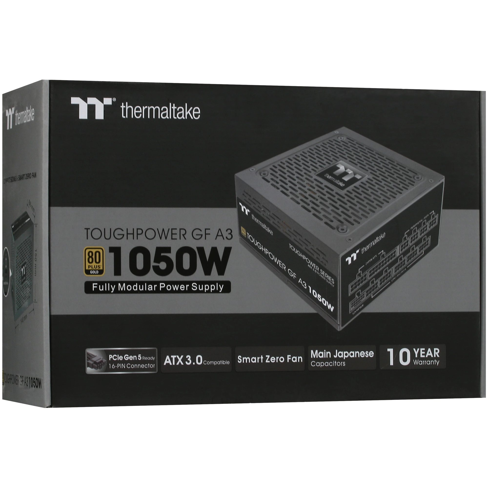 Блок питания Thermaltake Toughpower GF A3 1050W, 1050Вт, 80+ Gold, 120мм, модульный, черный, вид 11