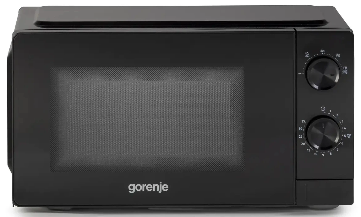 Микроволновая печь Gorenje MO20CE1B5 черный, 20 л, 700 Вт, переключатели - поворотный механизм