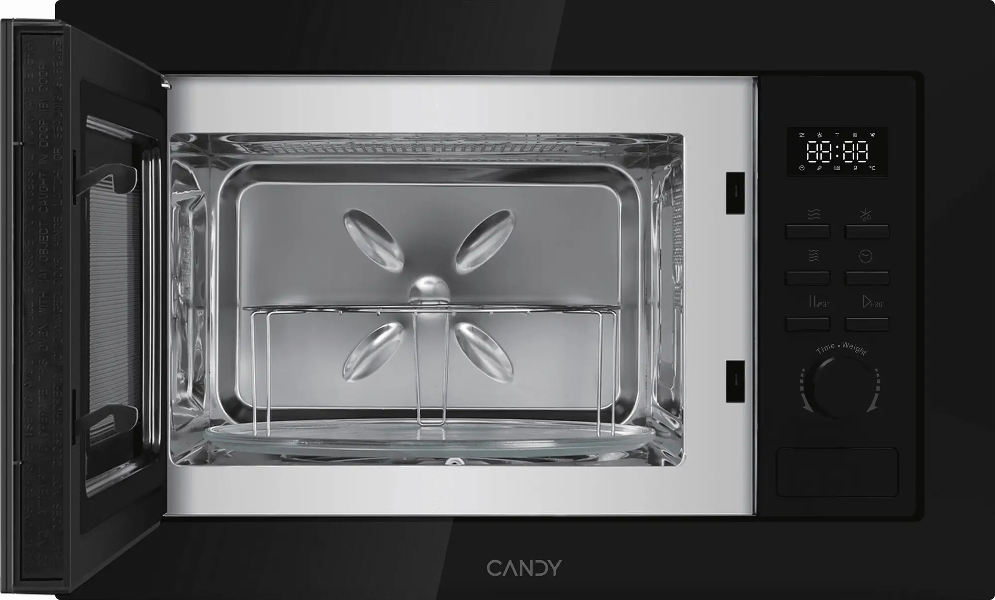 Встраиваемая микроволновая печь Candy CMXBDG207B черный, 20 л, 700 Вт, переключатели - кнопки, поворотный механизм, фото3