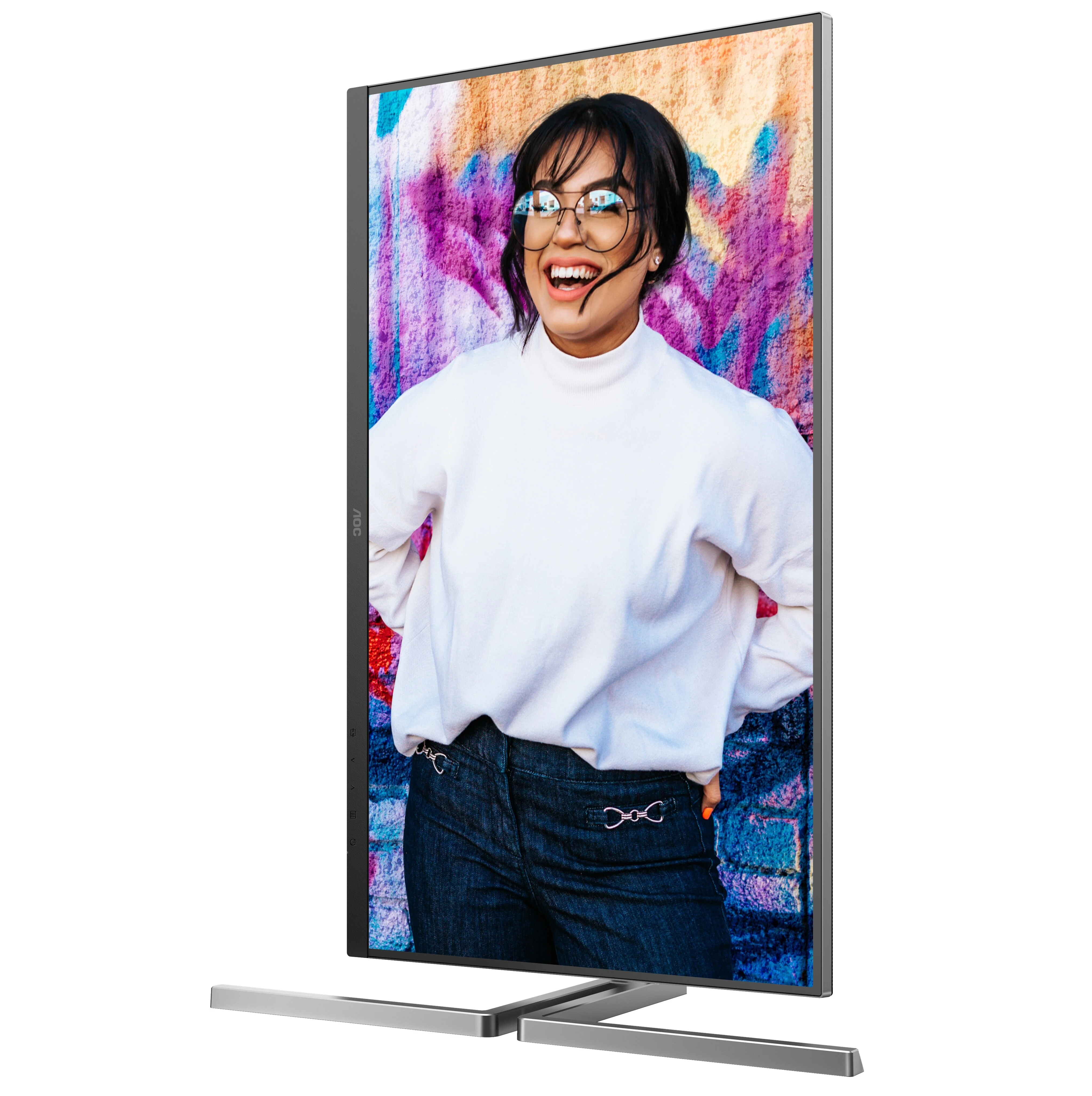 Монитор 31.5' AOC U32U3CV IPS 3840x2160, 60 Гц, 4 мс, 16:9, 400 кд/м², 2xHDMI 2.0, DP 1.4, USB-C, 3.5 Jack, USB Hub (4x USB 3.2), динамики (2x3 Вт), HDR10, Adaptive-Sync, черный, фото8