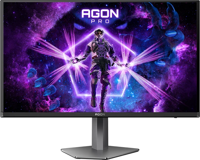 Монитор 26.5' AOC AGON PRO AG276QSD QD-OLED 2560x1440, 360 Гц, 0.03 мс, 16:9, 1000 кд/м², 2xHDMI 2.1, 2xDP 1.4, 3.5 Jack, USB Hub (2x USB 3.2 Gen1), динамики (2x5 Вт), HDR10, FreeSync, черно-серый
