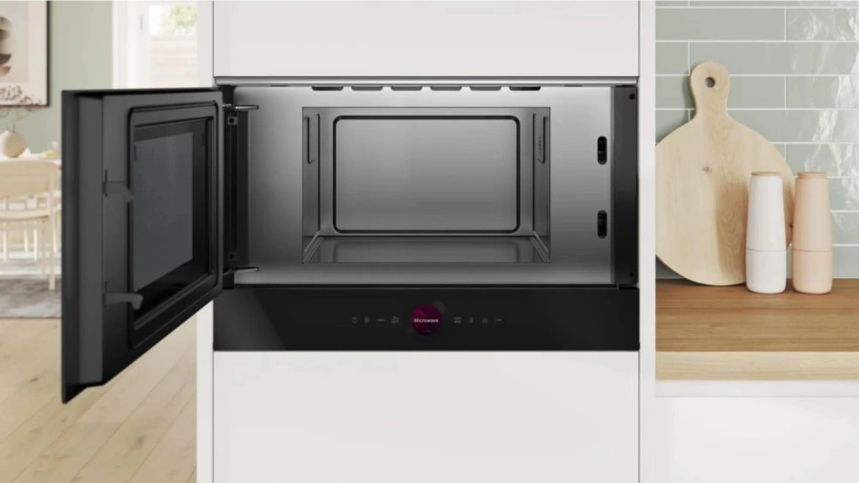 Встраиваемая микроволновая печь Bosch BFL9221B1 черный, 21 л, 900 Вт, переключатели - сенсор, поворотный механизм, фото6