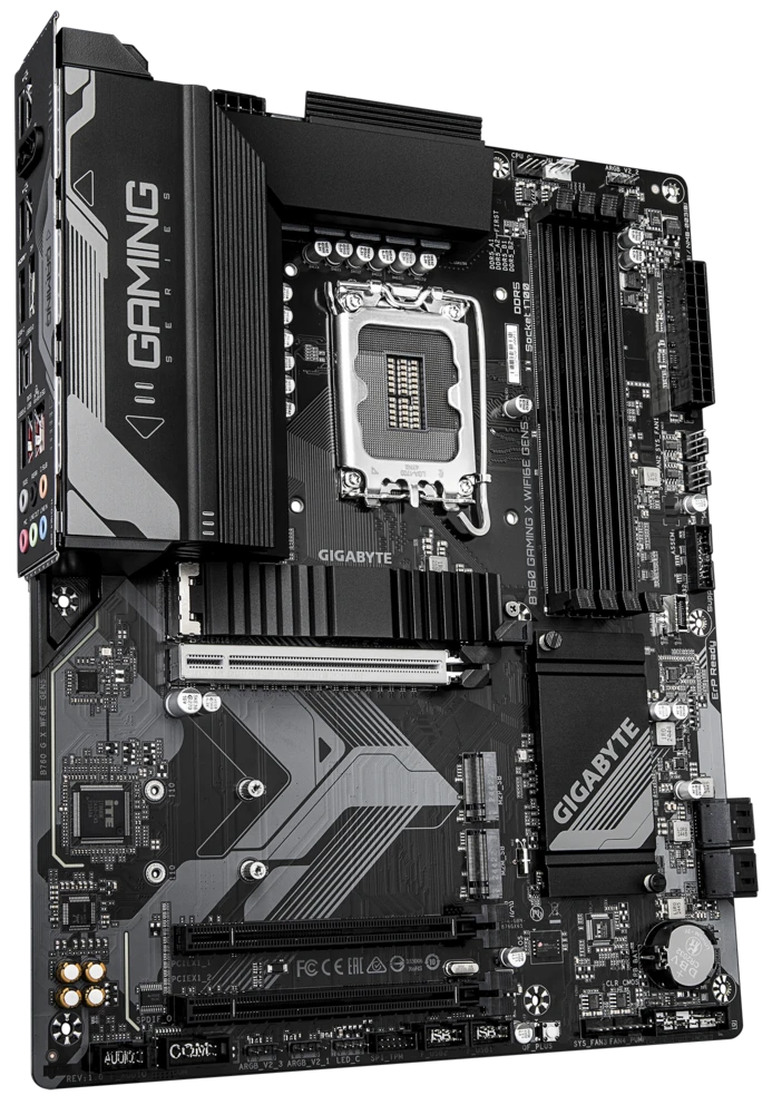 Материнская плата Gigabyte B760 GAMING X WIFI6E GEN5, LGA1700, Intel B760, 4xDDR5, 4xSATA, 3xM.2, 1xPCIe 5.0 x16, 2xPCIe 3.0 x1, 1xHDMI, 1xDP, 1x2.5Gb LAN, Wi-Fi 6E, Bluetooth 5.3, 1xUSB-C 5Gbps, 1xUSB-A 10Gbps, 1xUSB-A 5Gbps, 5xUSB-A 2.0, 6x3.5 мм, 7.1, ATX, фото2
