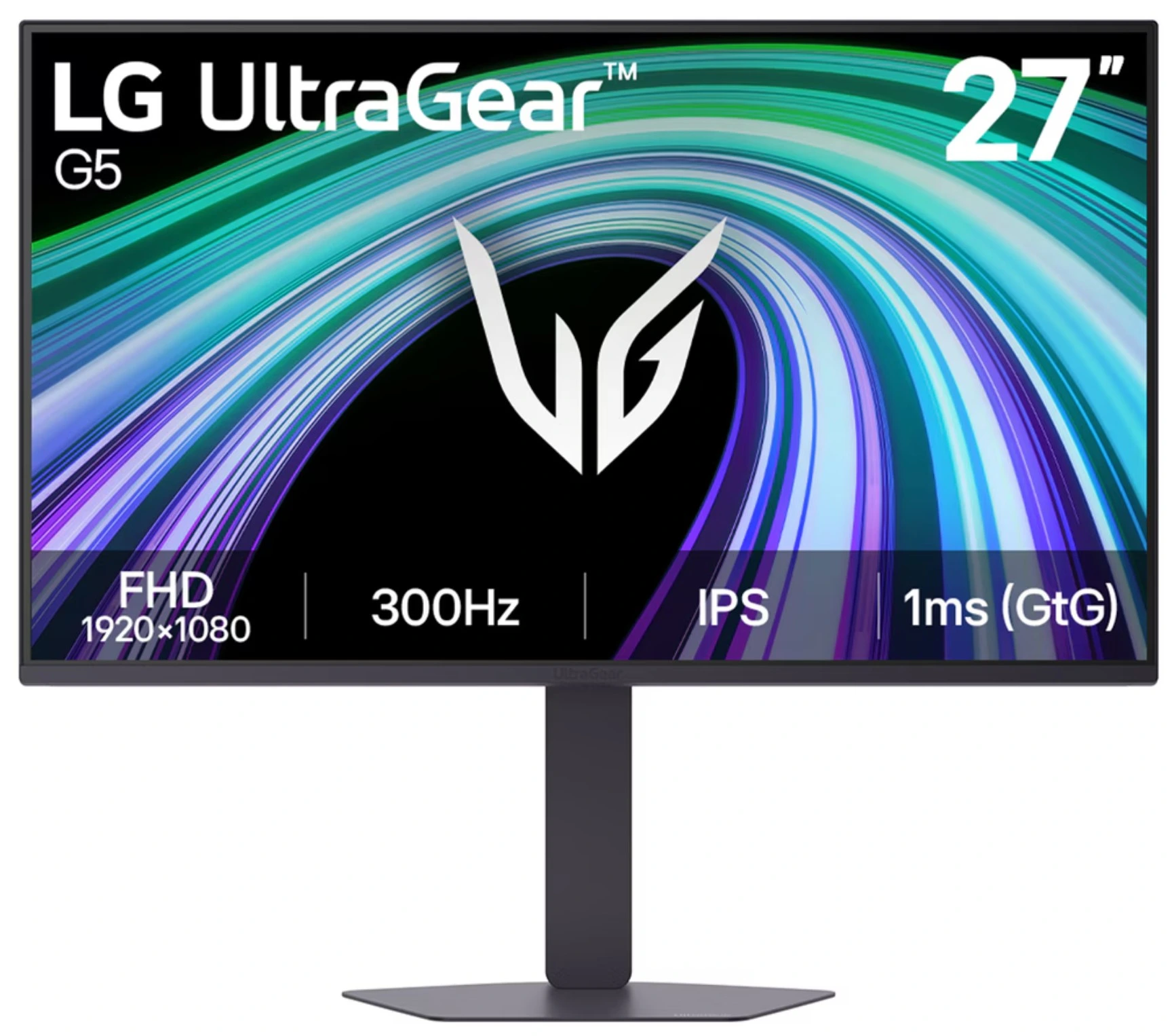 Монитор 27" LG UltraGear 27G550B-B IPS 1920x1080, 300 Гц, 1 мс, 16:9, HDR10, 300 кд/м², DisplayPort, HDMI 2.0 (x2), Flicker Free, Low Blue Light, регулировка по высоте, поворот на 90 градусов, черный