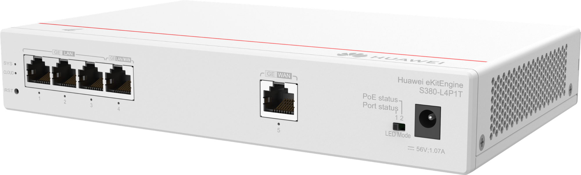Маршрутизатор Huawei S380-L4P1T, 4×1 Гбит/с, управляемый