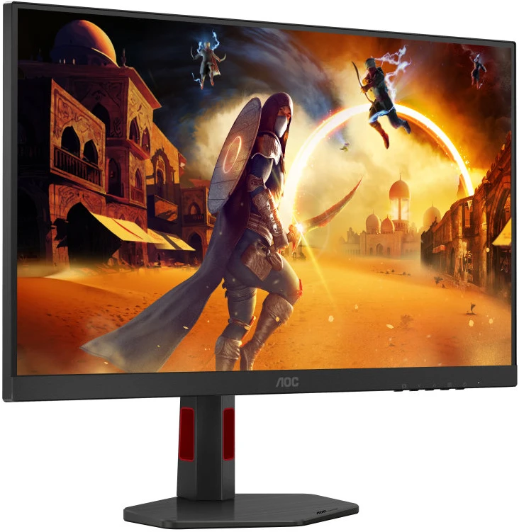 Монитор 27' AOC Q27G4ZR IPS 2560x1440, 240 Гц, 1 мс, 16:9, 400 кд/м², 2xHDMI 2.0, DP 1.4, 3.5 Jack, динамики (2x2 Вт), FreeSync Premium, G-Sync Compatible, черный/красный, фото3