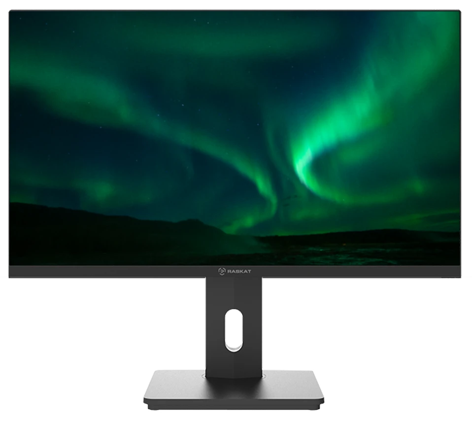 Монитор 27' Raskat I27F10DAP IPS 1920x1080, 100 Гц, 5 мс, 16:9, 250 кд/м², VGA, HDMI, DP, 3.5 Jack, динамики (2x2 Вт), черный