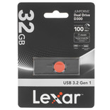 Память OTG USB Flash 32 ГБ Lexar JumpDrive Dual D300 [LJDD300032G-BNBNG]