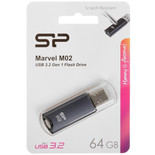 Память USB Flash 64 ГБ Silicon-Power Marvel M02 [SP064GBUF3M02V1B]