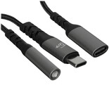 Кабель   FIERO USB Type-C - jack 3.5 мм, USB Type-C