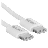 Кабель круглый DEXP USB Type-C - USB Type-C белый 1 м