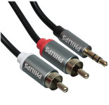 Кабель   Philips jack 3.5 мм - 2RCA серый