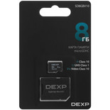 Карта памяти DEXP microSDHC 8 ГБ [SD8GBV10]