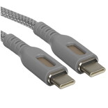 Кабель круглый DEXP USB Type-C - USB Type-C серый 1 м
