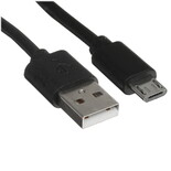 Кабель Aceline micro USB - USB Type-A черный 2 м
