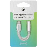 Cable   DEXP USB Type-C - jack 3.5 mm white