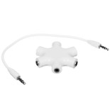 Кабель   Aceline jack 3.5 мм - jack 3.5 мм х2 шт. белый
