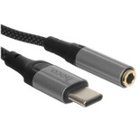 Кабель   Hoco USB Type-C - jack 3.5 мм черный