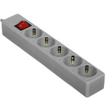 Сетевой фильтр Perfeo POWER+ PF-PP-5/5.0-G серый