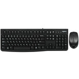 Клавиатура+мышь  проводная  Logitech Desktop MK120 черный