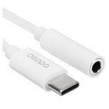 Кабель   Deppa USB Type-C - jack 3.5 мм белый