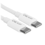 Кабель DEXP USB Type-C - USB Type-C белый 3 м