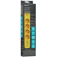 Сетевой фильтр DEXP Intensity 418WU Yellow желтый