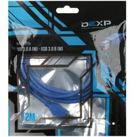Кабель DEXP USB Type-A - USB Type-B синий 2 м