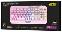 Клавиатура  проводная 2E GAMING KG315 цвет розовый