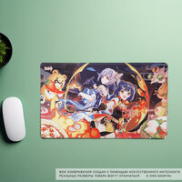 Коврик Genshin Impact Desk Mat Moonlight Merriment  разноцветный