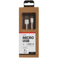 Кабель Aceline micro USB-B - USB Type-A белый