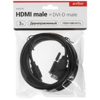 Кабель  Aceline HDMI - DVI-D, 3 м