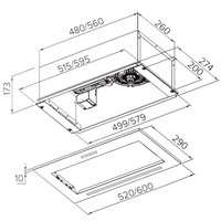 Вытяжка полновстраиваемая DEXP SB52W белый