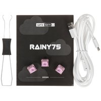Клавиатура  проводная + беспроводная WOBKEY Rainy75 цвет серебристый