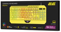 Клавиатура  проводная 2E GAMING KG315 цвет желтый