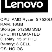 15.6" Ноутбук Lenovo IdeaPad Slim 3 15AMN8 серый