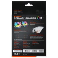 Комплект вентиляторов Cougar APOLAR 120 ARGB [CF-APR12HB3-RGB] черный