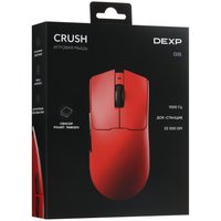 Мышь беспроводная/проводная DEXP GS Crush  красный