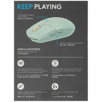 Мышь беспроводная/проводная Logitech G G304 X LIGHTSPEED [910-007691] бирюзовый