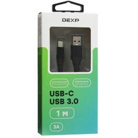 Cable DEXP USB Type-C - USB Type-A black 1 m