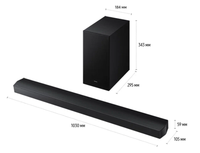 Саундбар Samsung HW-B750F черный