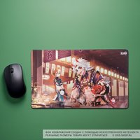 Коврик Genshin Impact Desk Mat Oni Royale  разноцветный
